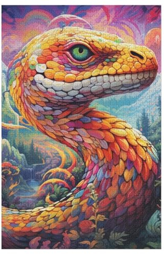 Puzzles 1000 Pièces Adultes, Puzzle De Jeu, Serpent Planche De Bois, Excellent Cadeau pour EnfFourmis 78×53cm