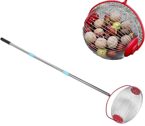 Acorn Picker Upper Roller, Pecan Picker Upper, with Adjustable Long Handle, No Bend Emptying Design, Effortless Nut Collection, Lightweight and Portable, for Acorns, Chestnuts, Walnuts, Balls, Etc