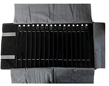 Stxdynjy Astuccio Arrotolabile per Gioielli, Grande capacità, Multifunzionale, Portatile, Organizer per Collane, Stile a
