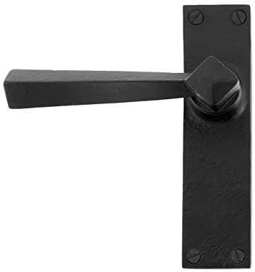 From the Anvil Black Straight Lever Latch Set