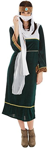 TecTake dressforfun Déguisement pour Femmes Orientale Princesse | Jolie Robe INCL Parure de tête dotée d’Un Voile + Ceinture à Nouer (L | no. 300992)
