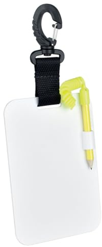 SEAC Compact Writing Slate with Pencil for Scuba Diving, High Visibility