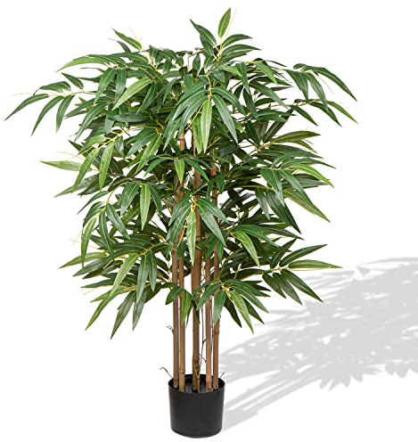 Bambú Planta, Plantas Artificial Grandes 120CM/4FT, Decorativas Exteriores, Árboles Artificial para Decoración