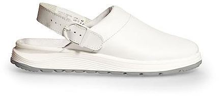 Professionella skor Active Clog vit, 87021, med spänne, läder, Vit, 43 EU