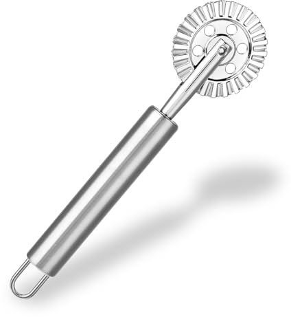 WLLHYF Rueda para cortar pasta, rueda de corte de pizza con mango corto de madera, rueda de corte de raviolis con rodillo, cortador de pasta de aleación para cocina casera (1, estilo D)