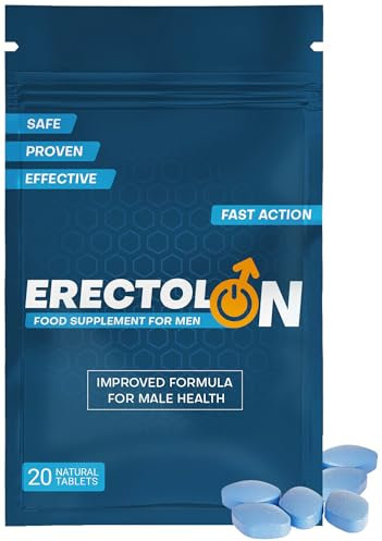 ERECTOLON – Blue 20 Stamina & Energy Tablets for Men – Fast-Acting Tribulus Terrestris Herbal Supplements for Enhanced Performance & Stamina – Pills for Men UK – Korean Ginseng – Long-Lasting Results