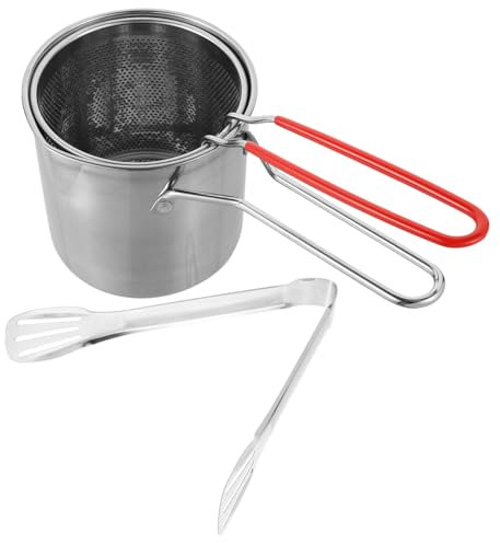 OFFSCH Frittierkorb Mit Griff Aus Metall Antihaftbeschichteter Frittiertopf Tragbare Bratpfanne Für Hausgebrauch