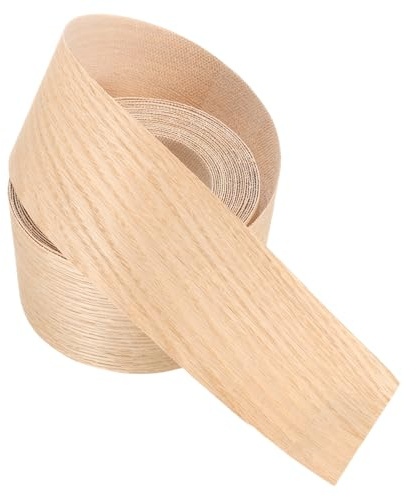 PATIKIL Bordatura In Rovere Rosso, 76 mm x 7.62m Nastro In Impiallacciatura Di Legno Preincollato Bordatura Per Compensato Con Adesivo A Fusione A Caldo Per Restauro Mobili (3 x 25ft)