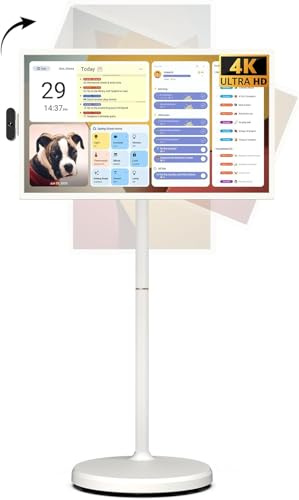 ApoloSign 32 Zoll 4K UHD Smart Portable TV 2. Generation mit Android OS EDLA-Zertifiziert, beweglicher Touchscreen, voll schwenkbar, Sprachfernbedienung