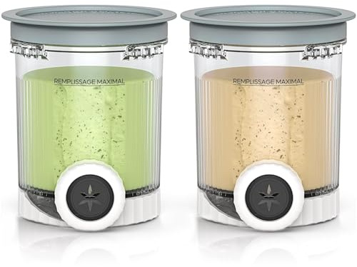 Lot de 2 bacs à glace Creami Deluxe pour sorbetière Ninja Creami NC700 et NC701 Series - Sans BPA - Passe au lave-vaisselle
