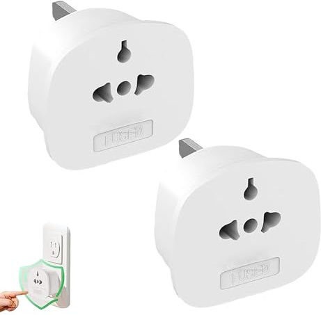 Adattatore Di Elettrica, 2 Pezzi Presa di Ricarica, Adattatore Convertitore Internazionale con Fusibile da 13A per Computer Portatili e Telefoni Cellulari Viaggi in Malesia Singapore Vietnam