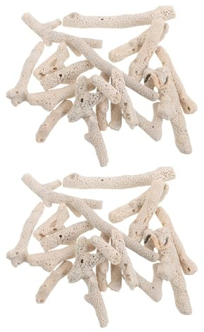 TOBBOMEY Grava Decorativa para Acuarios 250 G Roca Natural de Coral Triturado para Filtro de Peceras Sustrato para Acuarios Pequeños y Medianos Decoración de Fondo para Estanques y