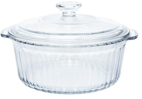 Cacerola de cristal con tapa, 2,5 L, rectangular, de vidrio resistente al calor, moldes de vidrio borosilicato para carne, lasaña, horno
