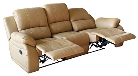 Mapo Möbel Voll-Leder Fernsehsofa Relaxsofa 3-Sitzer 5129-3-107