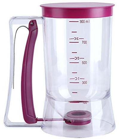 Acouto Distributeur de Pâte, 900 ML Manuel Cupcake Pancake Gaufre Tasse à Mesurer Manuel Pâte Cuisine Outil De Cuisson