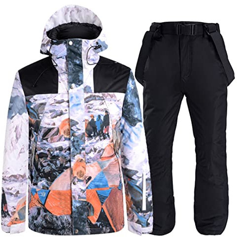 Skiddräkt herr och dam snowboardjacka + skidbyxor vinter utomhus termisk skidjacka skidbyxor bildprodukt4 XXXL