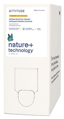 ATTITUDE Recharge Vitres & Miroirs, certifiée EWG, ingrédients végétaux & minéraux, végan, sans traces, parfum Zeste d’Agrumes, 2 L