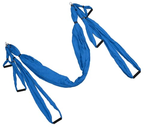 Generic Yoga-Schaukel-Set, Aerial Yoga-Schaukel-Set, Verbessert die Flexibilität, Anti-Schwerkraft, Verstellbar für das Fitnessstudio (Blue), Generic7d6zwimn3x-14