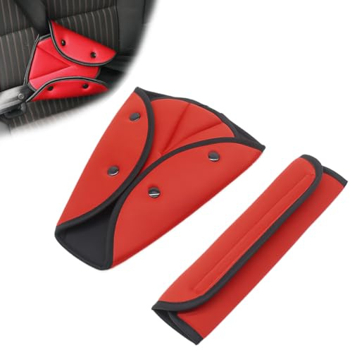 CATOR Lot de 2 coussinets de ceinture de sécurité pour voiture, pour enfants, rembourrages de ceinture de sécurité, épaulettes réglables avec clip de positionnement antidérapant, pour les voyages