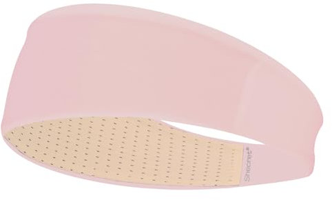 Bandeau Sport pour Femmes et Hommes, Sweatband Doux et Élastique, Antidérapant pour Course, Salle de Sport, Yoga, Vélo, Basket (Rose)