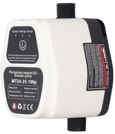 Bomba de Refuerzo de Presión MINI de 24 V DC, 100W 25L, Bomba de Presión de Agua de Agua Inteligente Completa y Automática Completa, para el Suministro de Agua Doméstica (Enchufe