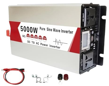 Inversor Onda Sinusoidal Pura para Coche Convertidor CC A CA De 12 V 220 V 5000 W 2500 W 5 KW 2.5 KW Inversores Solares para Automóvil Transformador(24V,230V(50HZ),Europe)
