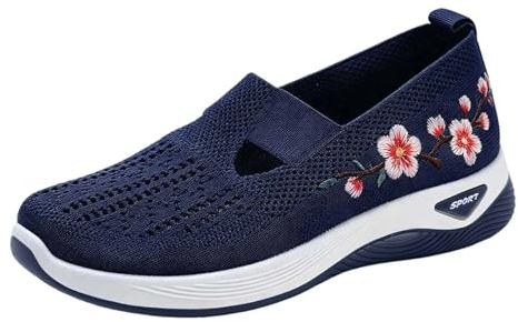 Zapatillas Ortopedicas para Mujer Zapatos sin Cordones para Caminar Ortopedicos Zapatos Mujer Comodos y Ligeros Sandalias Transpirables y Antideslizantes Zapatillas Malla