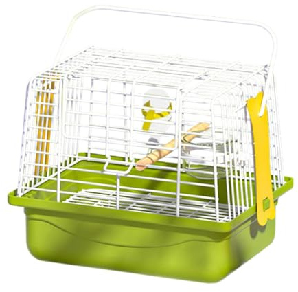 JWQFBC Caisse de Transport pour Oiseaux en 3 Parties, Cage de Mobile avec Perchoir, Mangeoire et Large Ouverture, en Fer Robuste, Facile à Nettoyer, P, Ensemble de 5