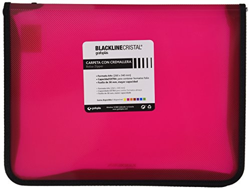 Grafoplas 4800654 – Pennfodral med dragkedja, fuchsia, A4 +