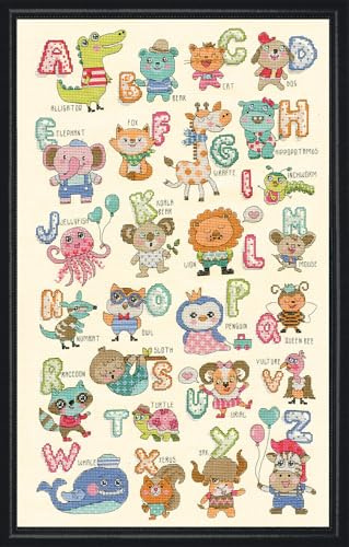 Kreuzstich Stickpackung ABC-Tiere, Zählmuster