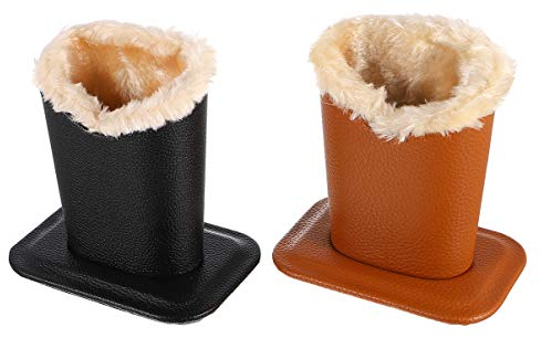 Cabilock 2 Stück Lychee Struktur Brillenständer Mit Weichem Plüschfutter - Praktischer Organizer Für Sonnenbrillen Und Brillen Gelb Und Schwarz