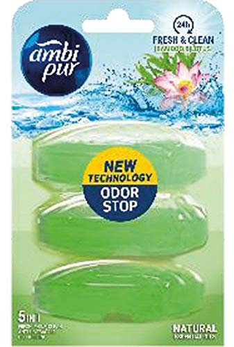 Ambi Pur Lot de 6 recharges de 3 blocs de 3 flacons de 55 ml - Bambou et lotus