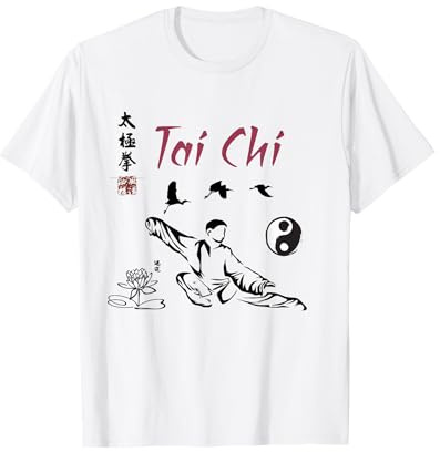 Tai Chi Calligrafia/Taiji Design Artistico Cinese Classico Maglietta