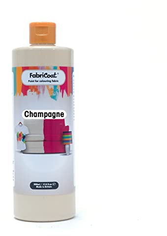 Fabricoat Fabric Paint - Used for Restoring or Changing the Colour of Upholstery, Soft Furnishings, Car Interiors, Clothing, & Footwear. (250ml, Champagne)