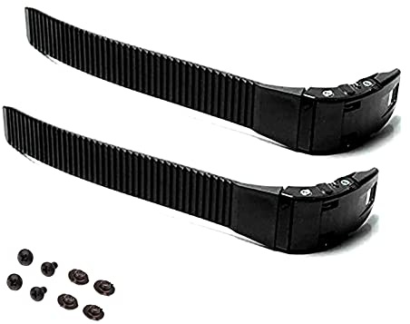 Hyxodjy Patin Roulette Boucle Sangle Boucle Sangle pour Patins Rollers Ligne Remplacement de Sangle de Patins SéCurité Universelle Facile Installer, avec vis éCrous Accessoires (2 Ensembles Noir)