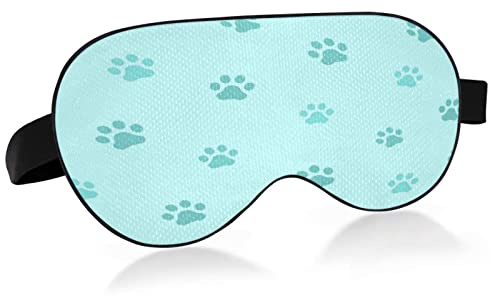 Masque de sommeil avec empreinte de patte pour femmes et hommes, lisse et confortable, bloquant la lumière, bandeau avec sangle réglable pour les voyages, le travail posté