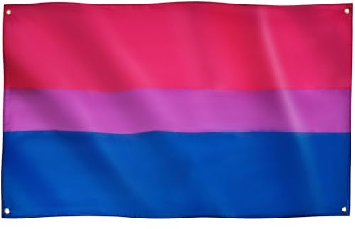 Drapeau bisexuel Runesol, 91x152cm, (3ft x 5ft) Bannière bi, drapeau de la fierté, 4 œillets, LGBTQ+, parade, festival, fête, carnaval, drapeaux de qualité supérieure, intérieur, extérieur