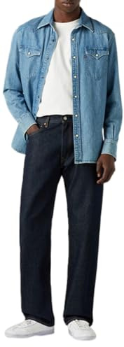 Levi's Men's 555 Relaxed Straight Jeans, Welcome to The Game, 36 W/32 L