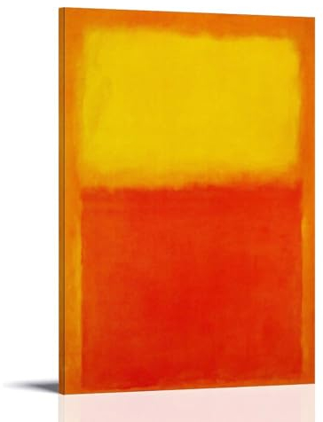WurBu Mark Rothko Malerwerke, Orange, Gelb, Rot, gedrucktes Poster, Wandkunst, Gemälde, Leinwand, Kunstwerke, Geschenkidee, Raumästhetisch, 50 x 75 cm