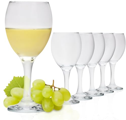 KOTARBAU® 6er Set Weißweingläser 245 ml Weingläser Weißweingläser Wine Glass modern Gläser Rotweingläser Gläser moderne Weingläser Trinkgläser 6 St.