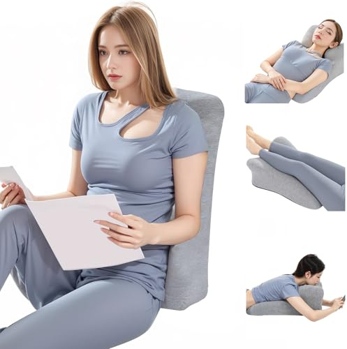 LPQCccY Cuscino cuneo letto, Multi-funzione cuscino cunei letto, Cuscini di supporto per sedersi nel letto, Lettura, Dormire, Supporto per le gambe