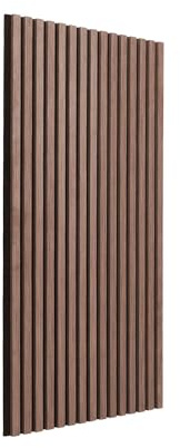 sweeek - Set di 2 pannelli acustici decorativi in feltro e MDF noce 60 x 120 cm - Kyoto