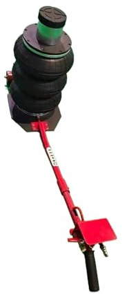 DUOCAI Cric Pneumatico Cric di Manutenzione da 3T con capacità di 6600 libbre, cric for airbag, cric Pneumatico, cric da Pavimento, Asta Pieghevole(Red)