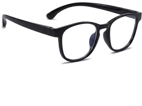 Plimbin Blue Light Blocking Glasses for Kid, Kids Pretend Glasses Computer Gaming Eyeglasses, Anti UV & Eyestrain, kids Clear Lens Glasses for Boys Girls (Black)