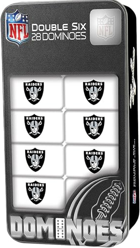 MasterPieces Game Day - NFL Las Vegas Raiders - 28 Piece Team Logo Double Six Domino Set