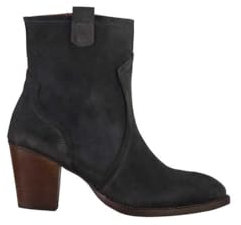 Mos Mosh Damen Veloursleder-Boots Keilabsatz Cowboy-Style Zipper grau Größe 38
