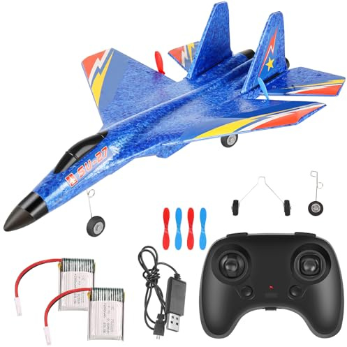 Liamostee RC Airplane, Remote Control 2CH 2.4Ghz F22 Fighter Jet Toy