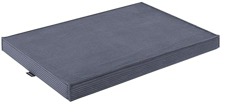 MyBestBuddy Hundekissen Cord mit 8 cm Vollschaum-Kern Grau 120x80 cm XXL, Hundebett mit modernem Cord-Stoff - 40°C waschbar - Hundematte für sehr große Hunde ca. 8 cm dick, 120 x 80 cm