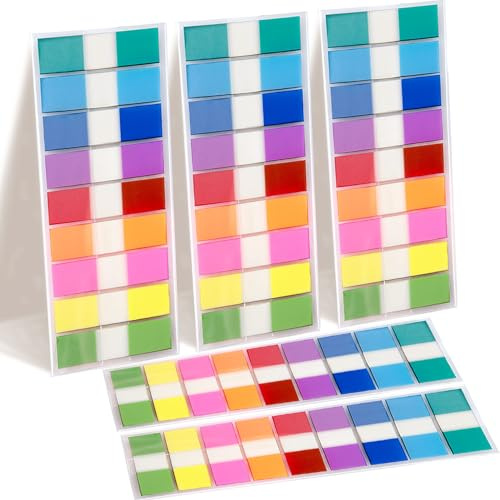 900 Pièces Marque Page Adhesi, Multicolore Post It Livre Couleur Feuillets Autocollants Index Tabs, Inscriptible Sticky Tabs pour la Maison, École, Bureau