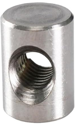 ZGCNDS Bulloni a barile M4 M5 M6 M8 Perno cilindrico Tassello in Acciaio Inossidabile 304 con Foro Trasversale Martello Dado Incorporato per Accessori per mobili in Legno (5 Pezzi) Silver M5 8×20